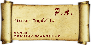Pieler Angéla névjegykártya